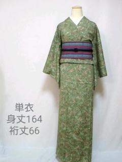 身丈164 裄丈66 単衣 小紋 正絹 着物 古今堂 #861のサムネイル