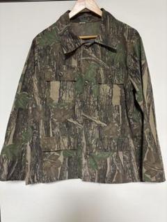 80sUSA製トレバークカモ柄シャツジャケットフルジップドリズラー型ビンテージ cave 古着屋【公式】古着通販サイト