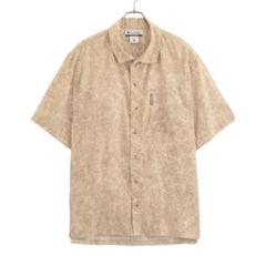 Columbia 　コロンビア　半袖シャツ　ベージュ　 L　魚柄　美品