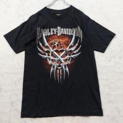 00s USA製 ハーレーダビットソン Tシャツ メタルイーグル S/S 黒