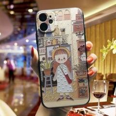 レンズ保護 14 【特価】ケース plus 油絵風カバー♥ ♥Iphone