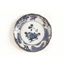 骨董　アンティーク　藍九谷　古九谷金銀彩　輪花　七寸皿　牡丹　蛇籠　水車 m81040888487_1.jpg?1743153806
