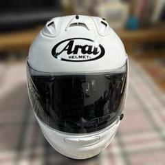 Arai ホワイト ヘルメット バイザー付き - メルカリ