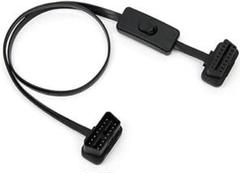 OBD2 スイッチ付き 延長フラットケーブル 60cm OBDII 16PIN