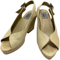 【美品】ルタロングリーズ (24) サンダル ストラップ ウェッジソール 希少