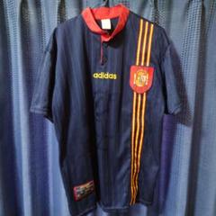 【襟付き＆希少AWAYモデル】スペイン代表 ２０００（A）アディダス 希少 レア adidas アディダス vintage サッカー スペイン 代表