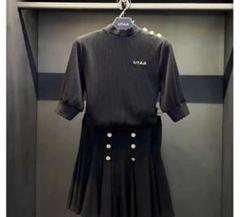 【美品】UTAA ファー ベスト ブラック PRADA - 2014年 プラダ PRADA シープファー ベスト ゴートスキン