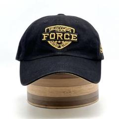キャップ FORCE NEW YORK 1986 レトロ エンブレム 刺繍 黒