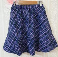 any FAM kids♥新品タグなし♥チェックスカート♥140cm♥パープルのサムネイル
