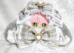 コンビニ払い不可⭐あんスタいつぬいサイズぬい服⭐白×ライトグレーうさぎ