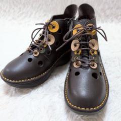 【未使用級】ミライアルキ パンチング 軽量 ブーツ 22.5cm 3E