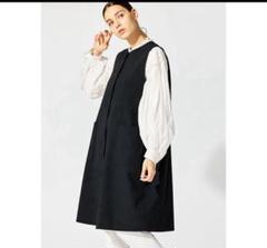 mizuiroind 黒　ロング　コクーン　ゆったり　ベスト　ジレ