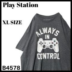 古着 企業系 プレイステーション コントローラー Tシャツ グレー メンズ XL