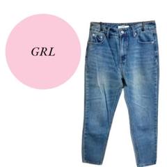 【グレイル】GRL♡綿100%♡デニム♡ジーンズ♡カジュアル♡スリム【L】ブルー