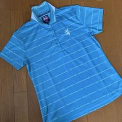 Admiral レディース ポロシャツ L 水色 ストライプ新品未使用品