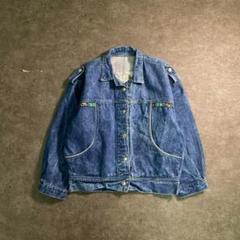 6TAS2刺繍デザイン　デニムジャケット　アメカジ　古着used 6TAS2刺繍デザイン デニムジャケット アメカジ 古着used - メルカリ