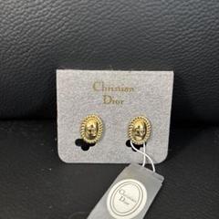 Christian Dior CDロゴ　ミニ　オーバル　イヤリング