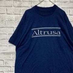USA製90sヴィンテージTシャツ！シングルステッチ　ネイビー半袖古着XL79