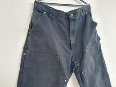 70s カーハートダブルニー　ボロ　鬼フェード 雰囲気抜群】Carhartt ダブルニー USA製 ブラック フェード ヒゲ