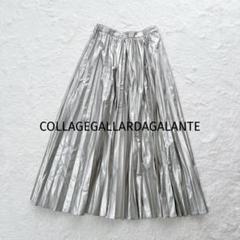 24SS COLLAGEGALLARDAGALANTE レザー プリーツスカート