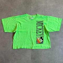 USA製 90s 古着 ディズニー 短丈 ミッキー Tシャツ vintage