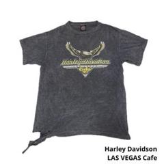 ●ハーレーダビットソン●ラスベガスカフェ●半袖Tシャツ●ダメージ・ビンテージ