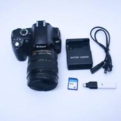 スマホ転送可 Nikon D60 一眼レフデジタルカメラ 電池 充電器 レンズ付のサムネイル