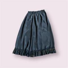 レースのフリルが可愛い黒のペチコート　ハンドメイド⚠️ウエストゴム緩め