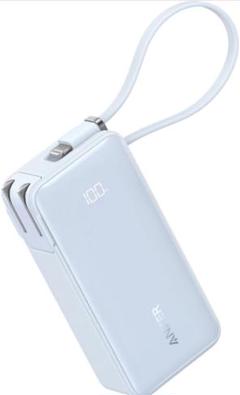【未使用品】Anker Power Bank (10000mAh,ライトニング） Anker Power Bank (10000mAh, Fusion, Built-In ライトニング