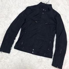 ニコルクラブフォーメン✨美品　シングルライダース　コットン　ブラック　（46） ニコルクラブフォーメン✨美品 シングルライダース コットン