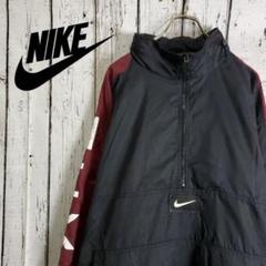 NIKE ナイロンジャケット / 2XL/ ハーフジップ / 袖プリント/白タグ
