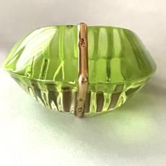 レア　Baccarat バカラ クリスタル リング グリーン　指輪　13号 Baccarat（リング(指輪) ・ グリーン・カーキ/緑色系）のフリマ