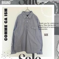 【COMME CA ISM】　総柄　プルオーバー　シャツ