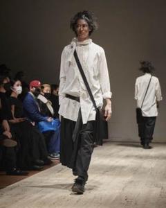 YOHJI YAMAMOTO ワイズダークブレンドカラー変形アシメトリーベスト