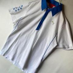 L プーマ　ゴルフ　半袖　ポロシャツ　ハーフジップ　ポリエステル