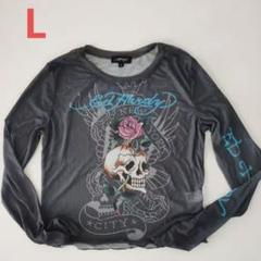 エドハーディedhady ギャルグランジロンT ラメキラキラ花柄