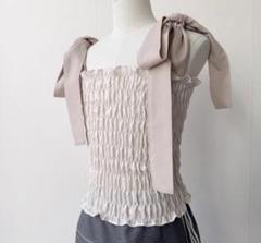 ANDMARY May shirring tops アイボリー ANDMARY】May shirring tops
