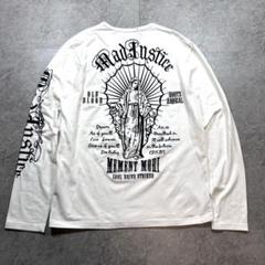 00s【CDS】刺繍ロングtシャツ/マリア/スカル　Y2K 髑髏　聖母　グランジ