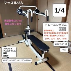 1/4 マッスルジム トレーニングジム 筋トレジム トレーニングマシン 組立式