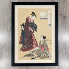 玉屋内まき絹(額装) 喜多川歌麿 復刻版浮世絵