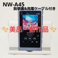 美品 WALKMAN NW-A45HN 箱 ブルー 充電ケーブル 説明書 美品 動作品 WALKMAN NW-A45 ブルー 充電ケーブル 説明書 本体