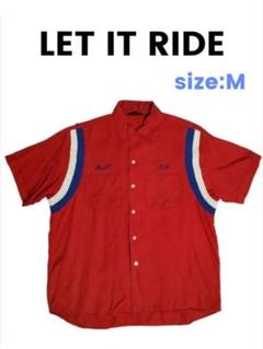 letitride レットイットライド　ボーリングシャツ 白 チェーン刺繍 letitride レットイットライド ボーリングシャツ 白 チェーン