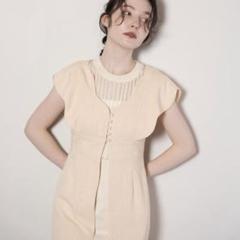 nuance collar gilet / beige euw イユー サイズ2 - メルカリ