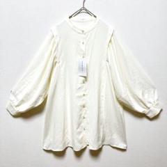 【新品】 グラシア ブラウス チュニック 長袖 ボリューム袖 バンドカラー