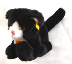 シュタイフ　猫 アンティークシュタイフ 黒猫 トムキャット Black Tom Cat 14cm