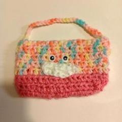 ハンドメイド　モンスター　小物入れ　ポーチ　ピンク