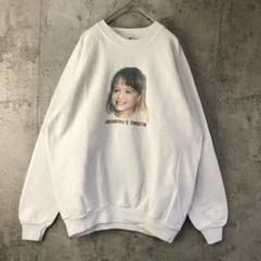 Y3063古着　誰やねん　トレーナー　スウェット　ラグラン　白　90s Y2K