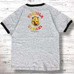 AAA ライオン Tシャツ デカロゴ L グレー 1189