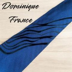 【値下げ】Dominique France ダークブルー ネクタイ ドミニクフランス ネクタイ ブランド ワイドタイ シルク