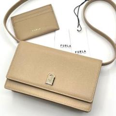 ✨現行ロゴ極美品✨【フルラ】ショルダーバッグ カードケース付き 1927 レザー